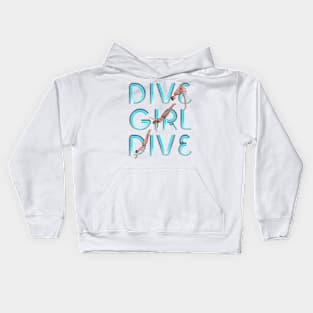 Dive Girl Dive Kids Hoodie